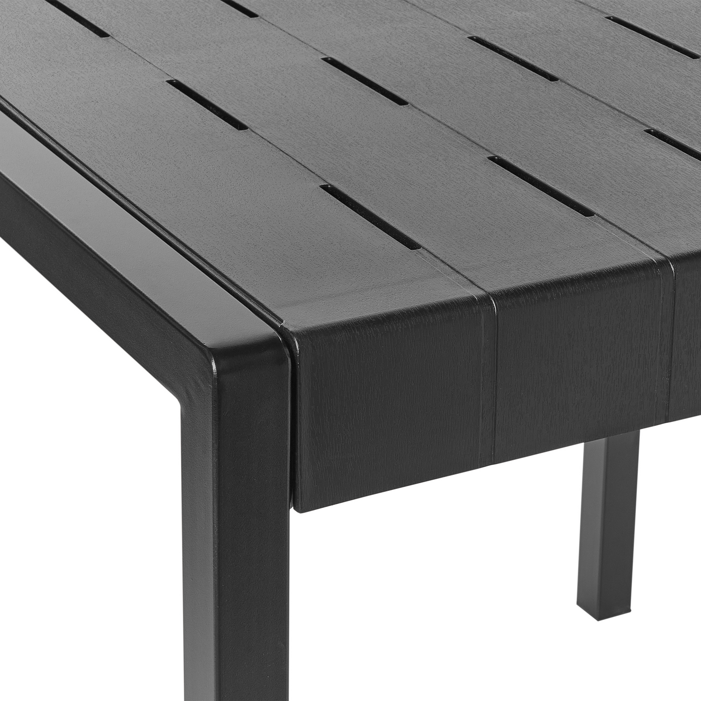 Garden 4 Seater Black Weather Resistant Dining Table
