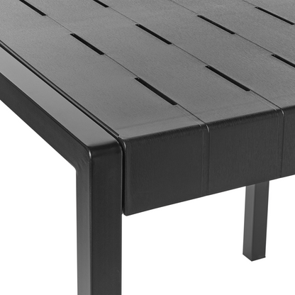 Garden 4 Seater Black Weather Resistant Dining Table