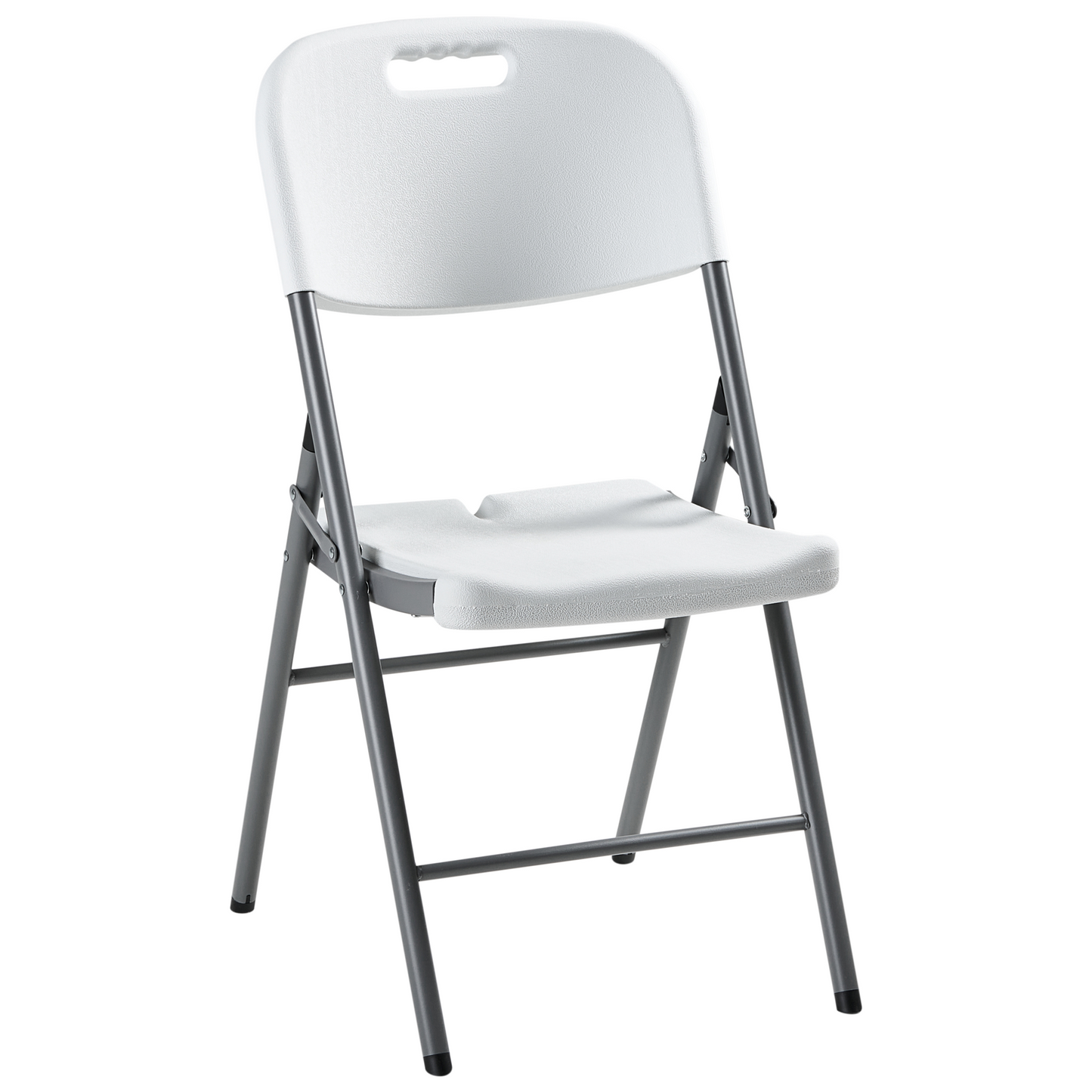 White 4 Seater Garden Dining Set With Foldable Table And Chairs
