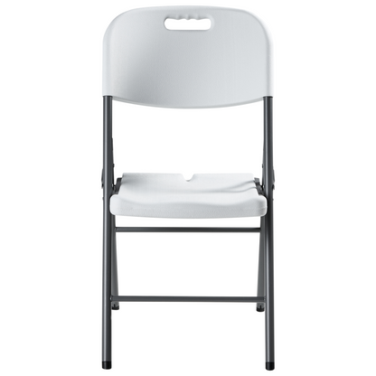 6 Seater Outdoor Dining Set White With Folding Chairs