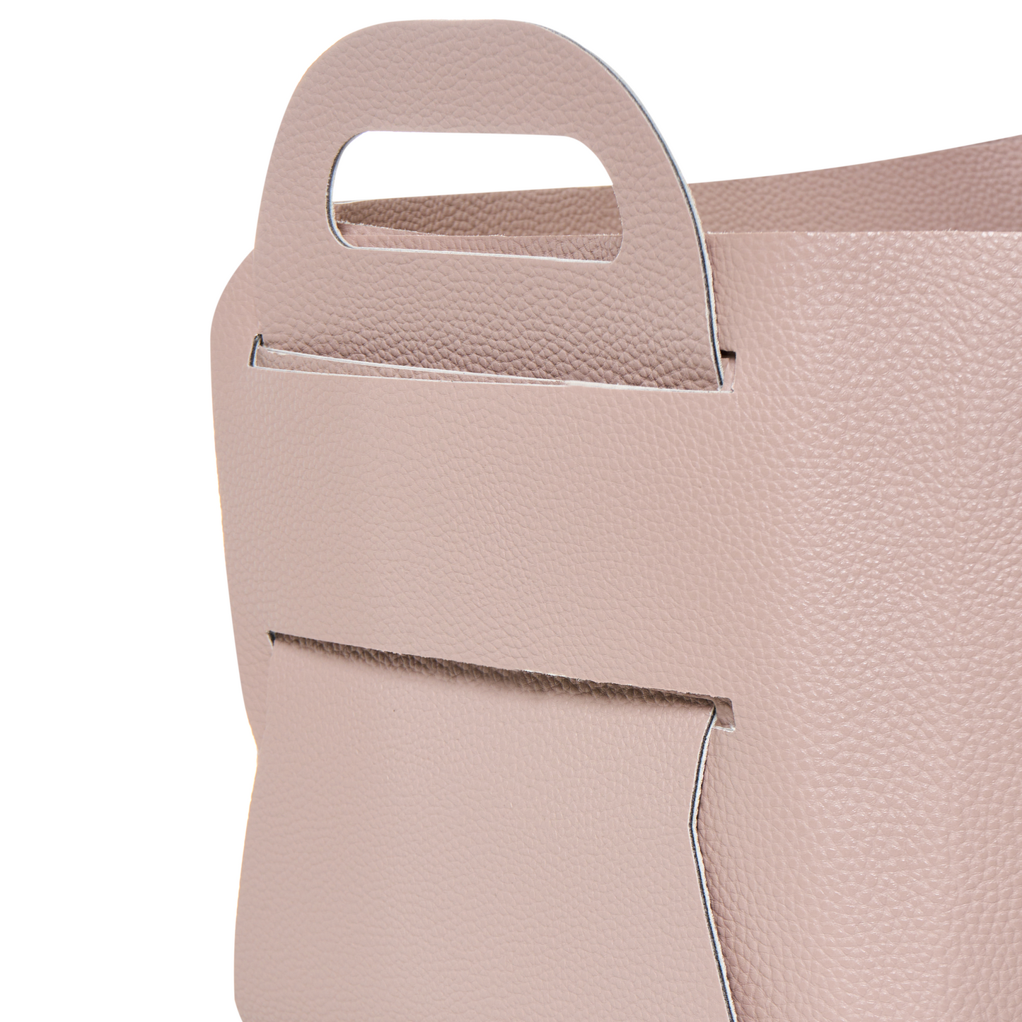 Pastel Pink Faux Leather Storage Baskets Set Of 2 With Handles Handmade Retro Design