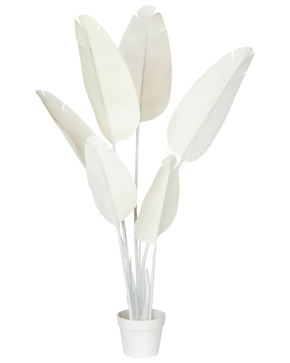 Artificial Banana Tree White 123cm With Adjustable Leaves