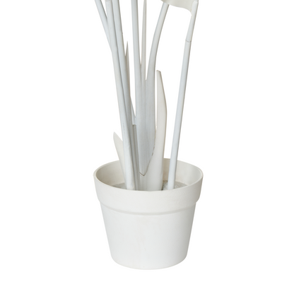Artificial Banana Tree White 123cm With Adjustable Leaves