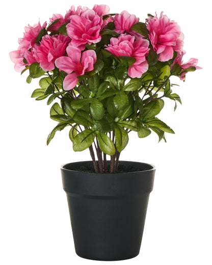 Rhododendron Plant Pink 36cm Artificial Potted Decor Indoor Silk-Like Finish