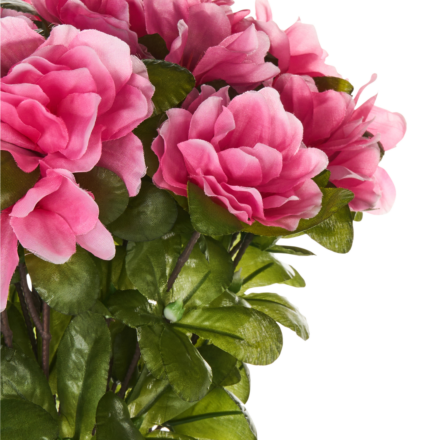 Rhododendron Plant Pink 36cm Artificial Potted Decor Indoor Silk-Like Finish