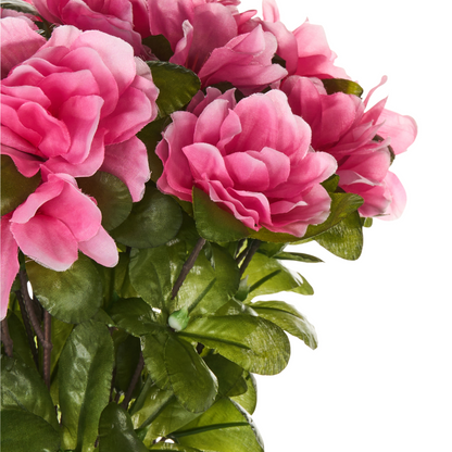 Rhododendron Plant Pink 36cm Artificial Potted Decor Indoor Silk-Like Finish