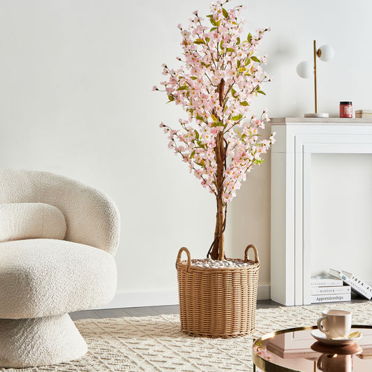 Cherry Blossom Artificial Potted Plant 150cm Pink Flowers