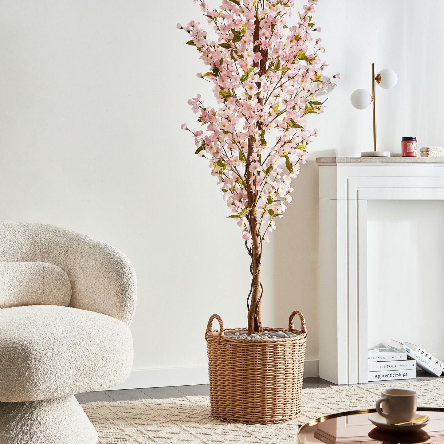 Ever Garden Artificial Cherry Blossom Tree 185cm Pink Green Leaves