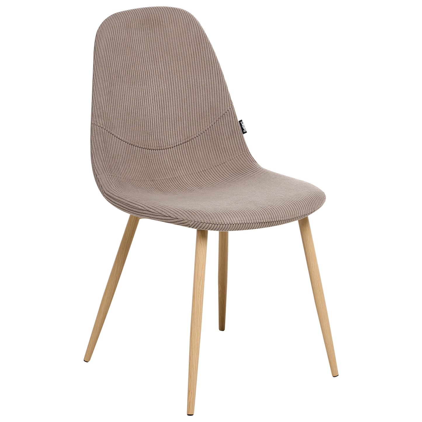 Astra Home Taupe Corduroy Armless Dining Chairs Set Of 2