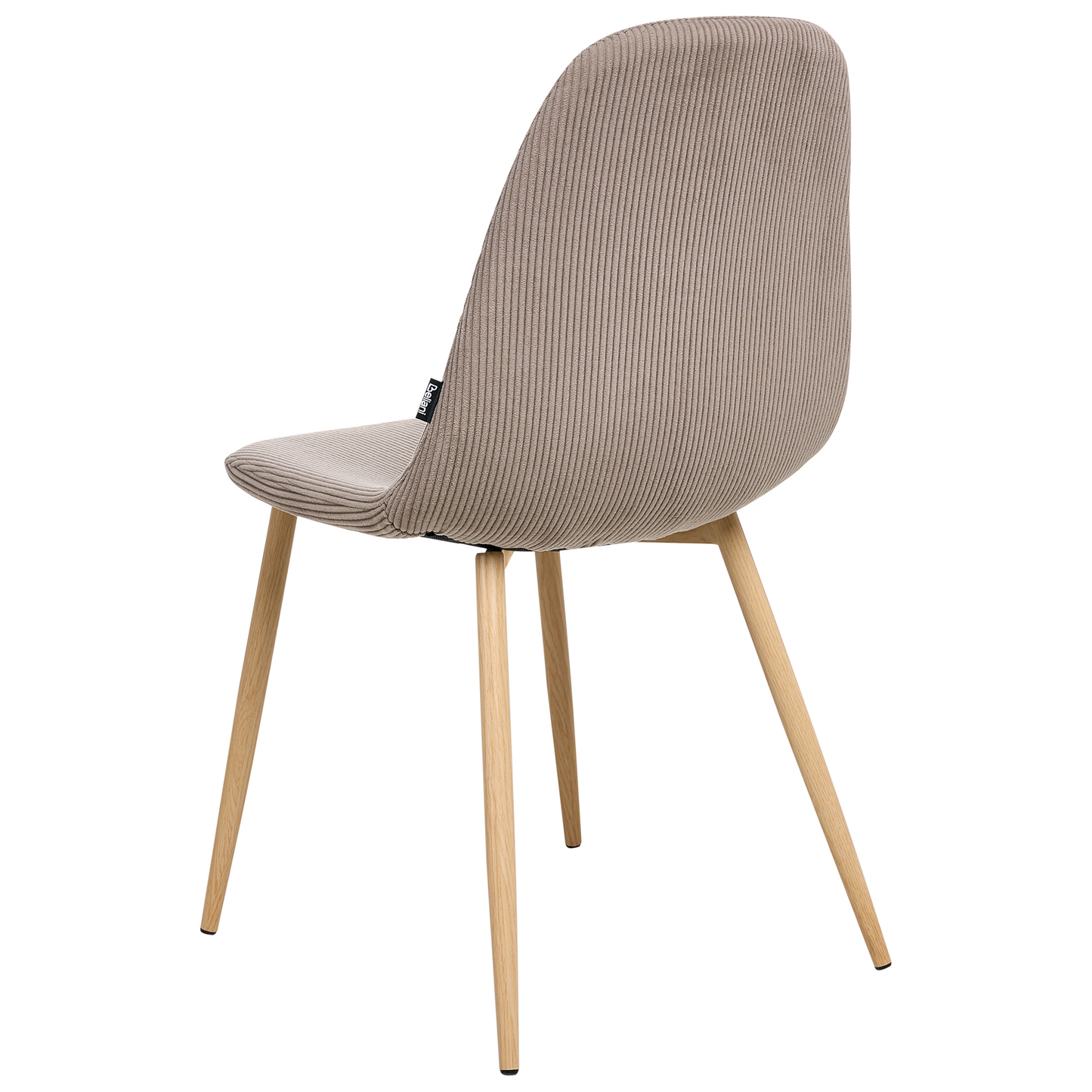 Astra Home Taupe Corduroy Armless Dining Chairs Set Of 2