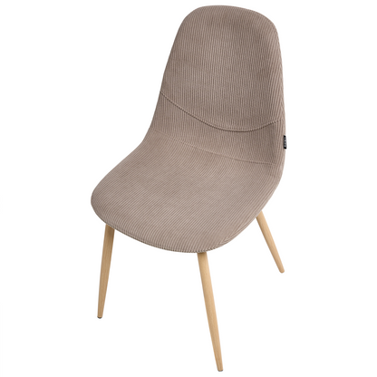 Astra Home Taupe Corduroy Armless Dining Chairs Set Of 2