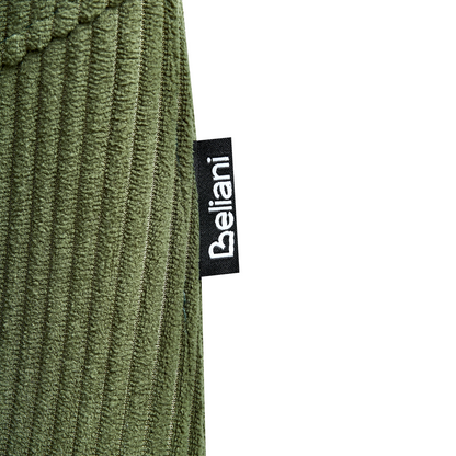 Set Of 2 Green Corduroy Fabric Dining Chairs Armless Modern Design Ergonomic