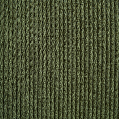 Set Of 2 Green Corduroy Fabric Dining Chairs Armless Modern Design Ergonomic