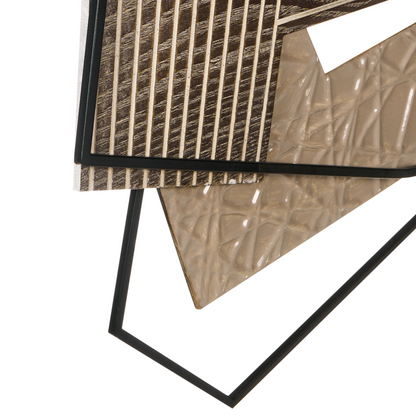 Metal Wall Decor Brown Modern Industrial Art