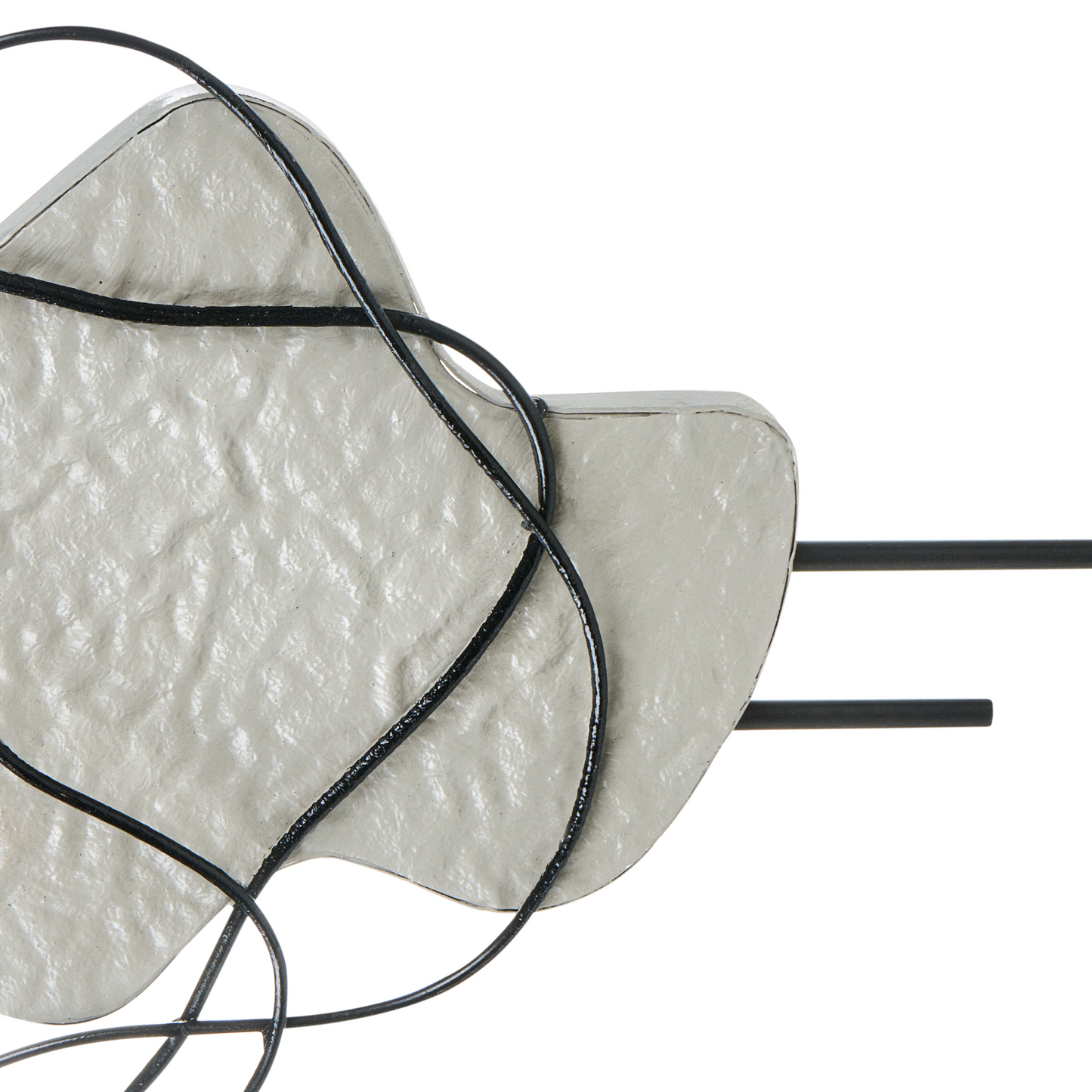 Black Metal Wall Decor Modern Abstract Sculpture With Flowing Lines Elegance