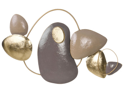 Home Gold Metal Wall Art Irregular Shape Modern Accent
