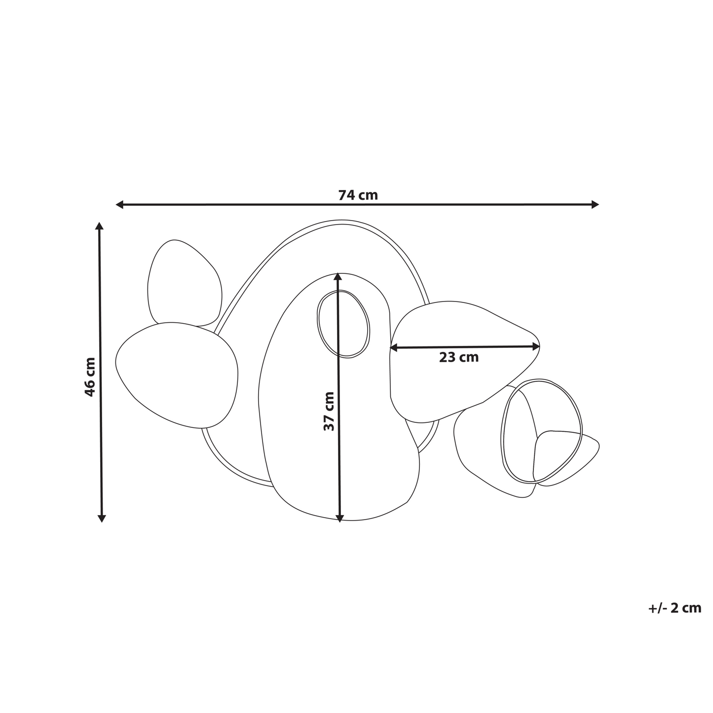 Home Gold Metal Wall Art Irregular Shape Modern Accent