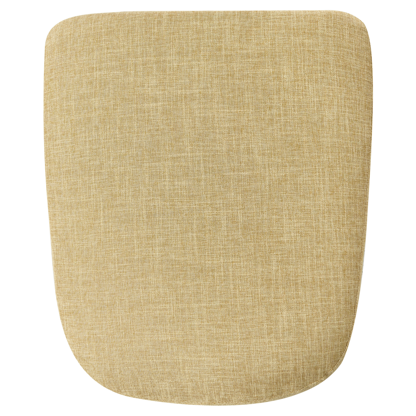 Modern Rocking Chair Yellow Fabric With Metal Legs