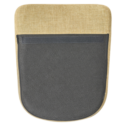 Modern Rocking Chair Yellow Fabric With Metal Legs