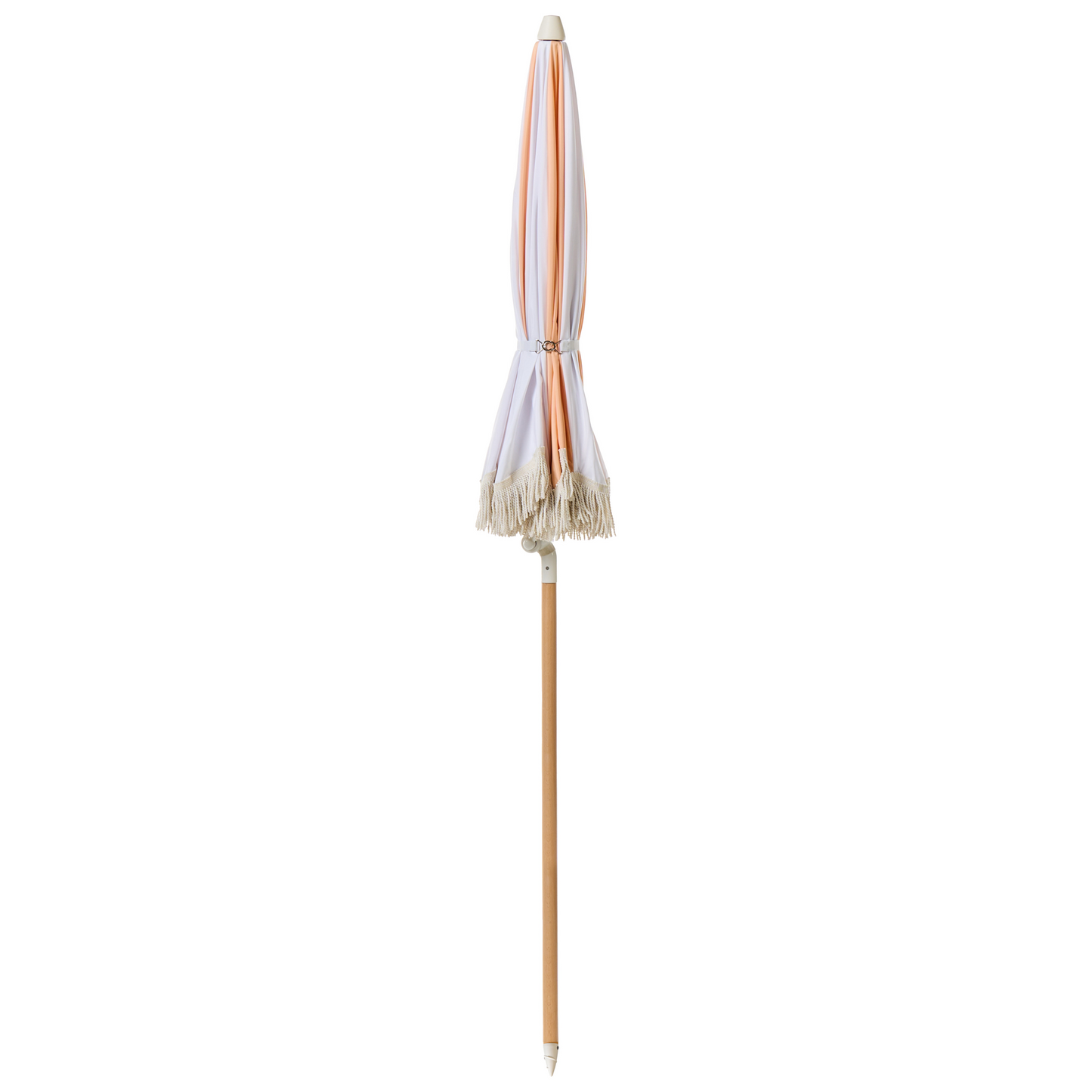 Parasol Beech Wood Orange 150cm Round Tilting UV Resistant