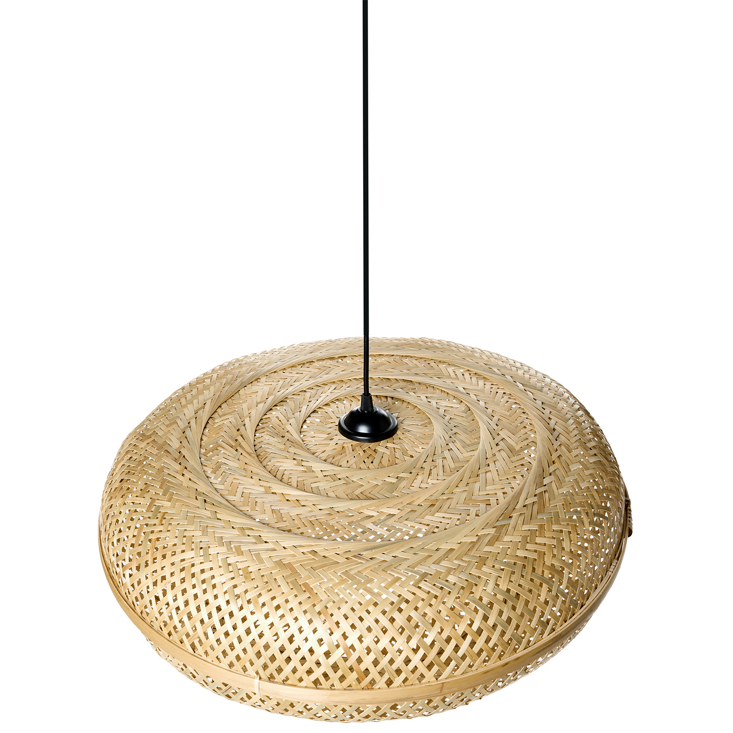 Pendant Lamp Natural Bamboo Shade Boho Woven Round Light