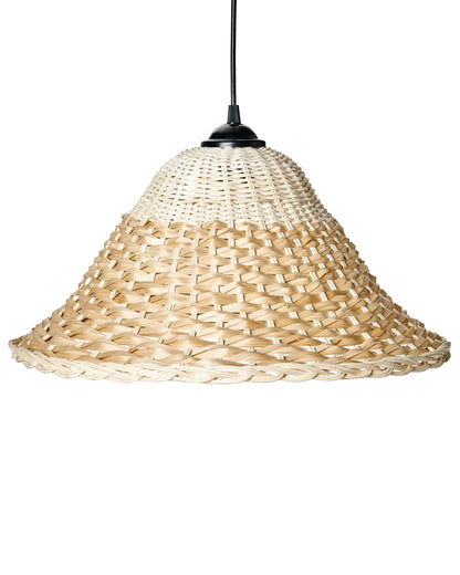 Pendant Lamp Natural Bamboo And Rattan Shade Handmade Boho Woven Lighting