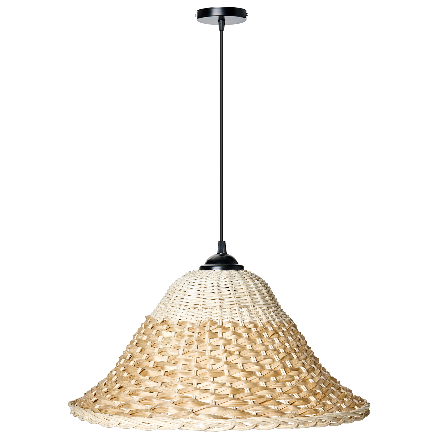 Pendant Lamp Natural Bamboo And Rattan Shade Handmade Boho Woven Lighting