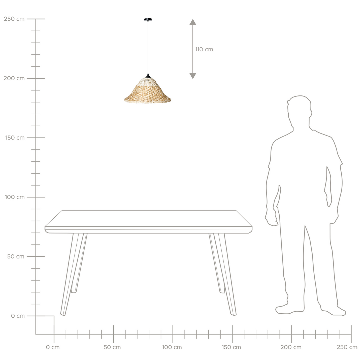 Pendant Lamp Natural Bamboo And Rattan Shade Handmade Boho Woven Lighting