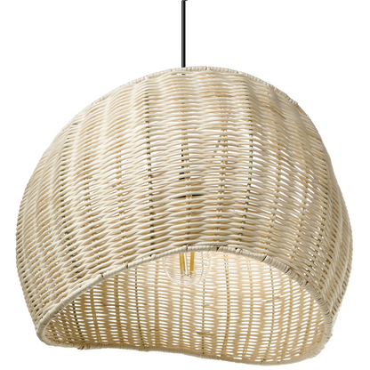 Natural Rattan Pendant Lamp Irregular Iron Frame Boho