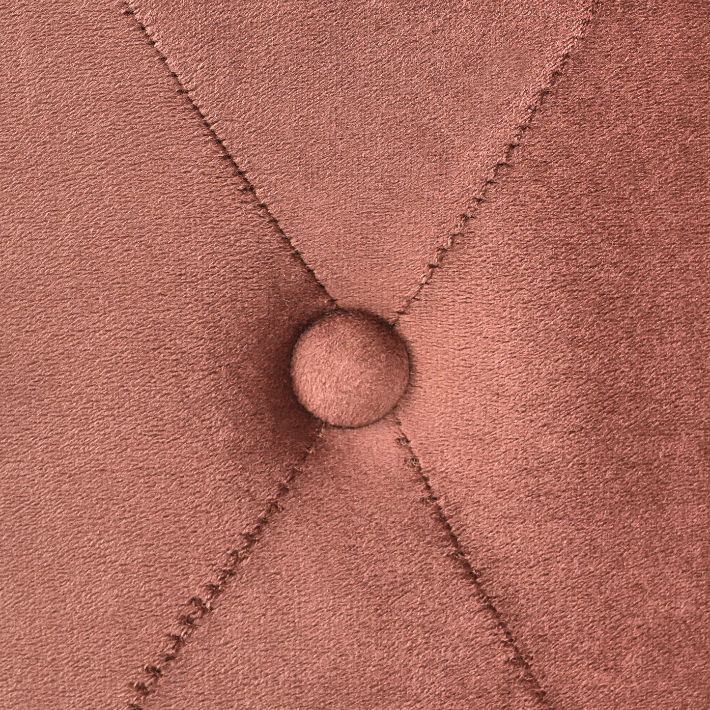 Pouffe Brown Velvet With Gold Base 40 x 41cm Tufted