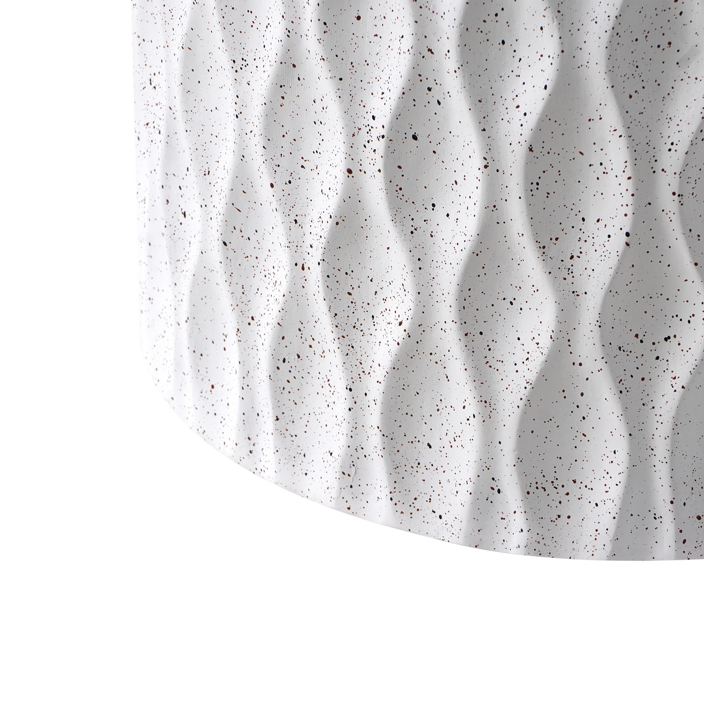 Accent Terrazzo Outdoor Round Side Table 37cm White