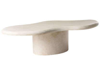 Accent White Coffee Table 120 X 57cm Outdoor Boho Modern Weatherproof Water Wind Resistant