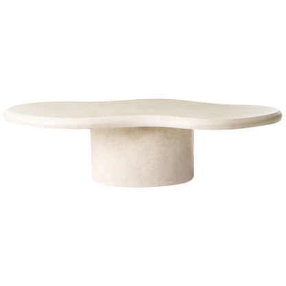 Accent White Coffee Table 120 X 57cm Outdoor Boho Modern Weatherproof Water Wind Resistant