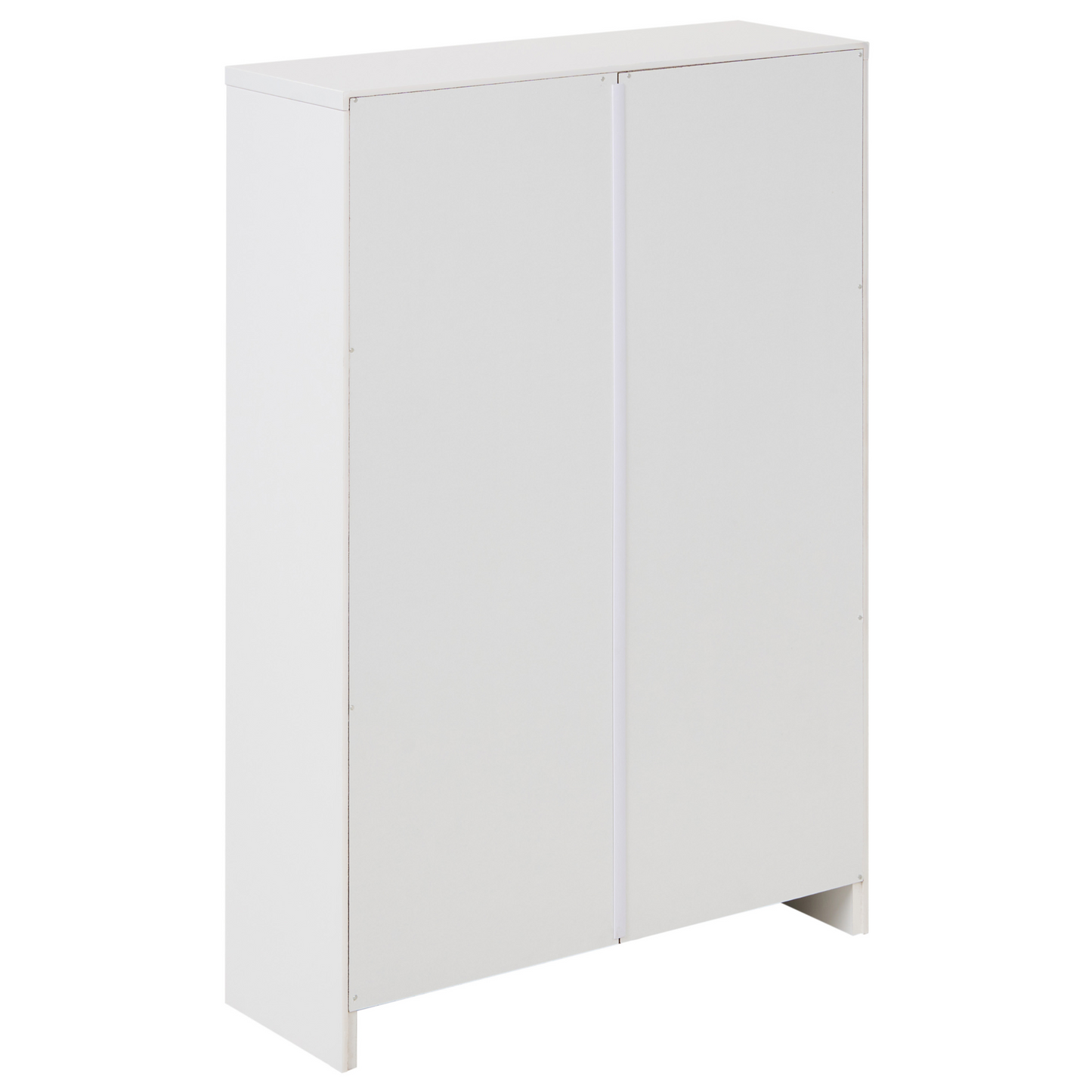 BrightNest Shoe Storage Cabinet White MDF 2 Compartments Modern Hallway Organizer