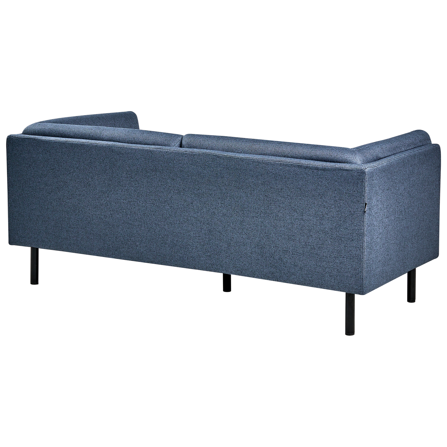 5 Seater Sofa Set Dark Blue Fabric With Metal Legs
