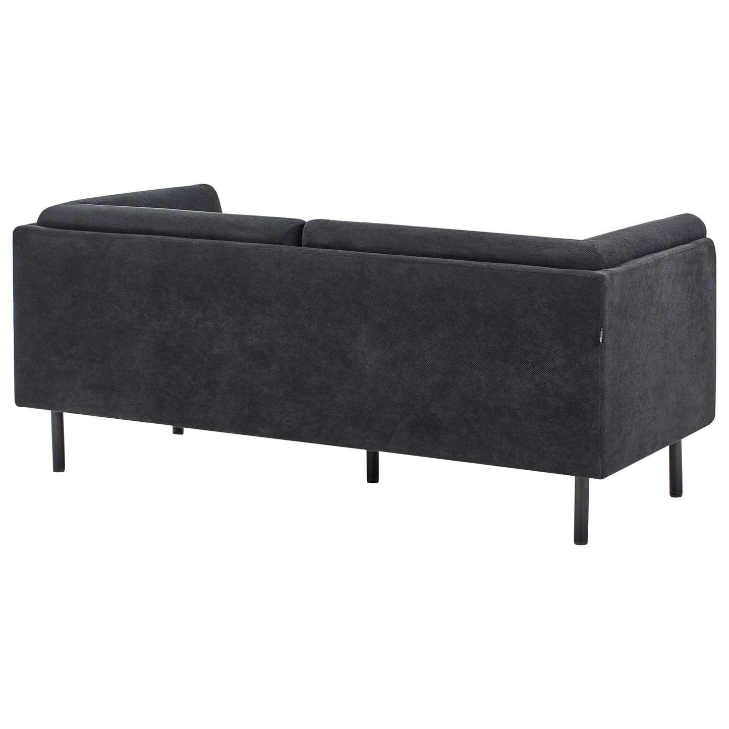 3 And 2 Seater Sofa Set Black Polyester Upholstered Living Room Furniture With Water Repellent Fabric