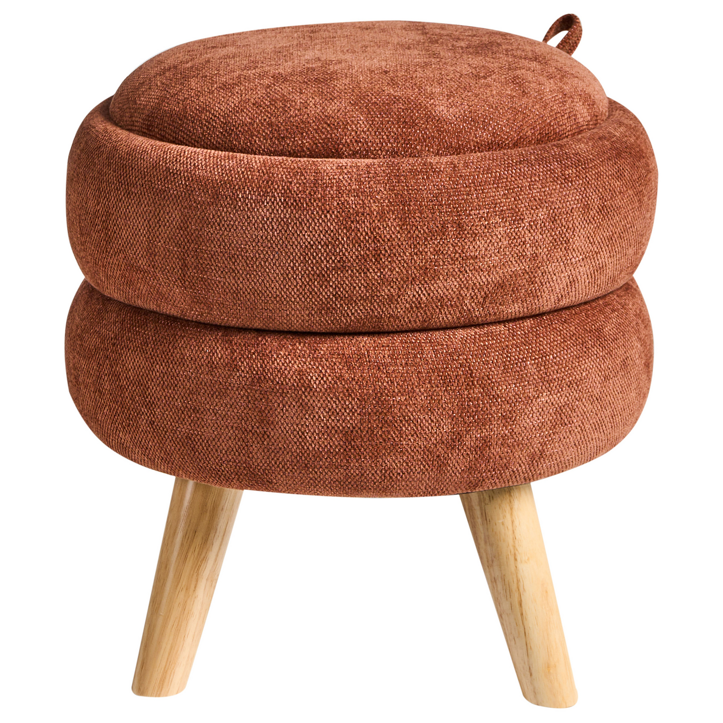 Pouffe Golden Brown Chenille Storage Stool 40 x 41cm