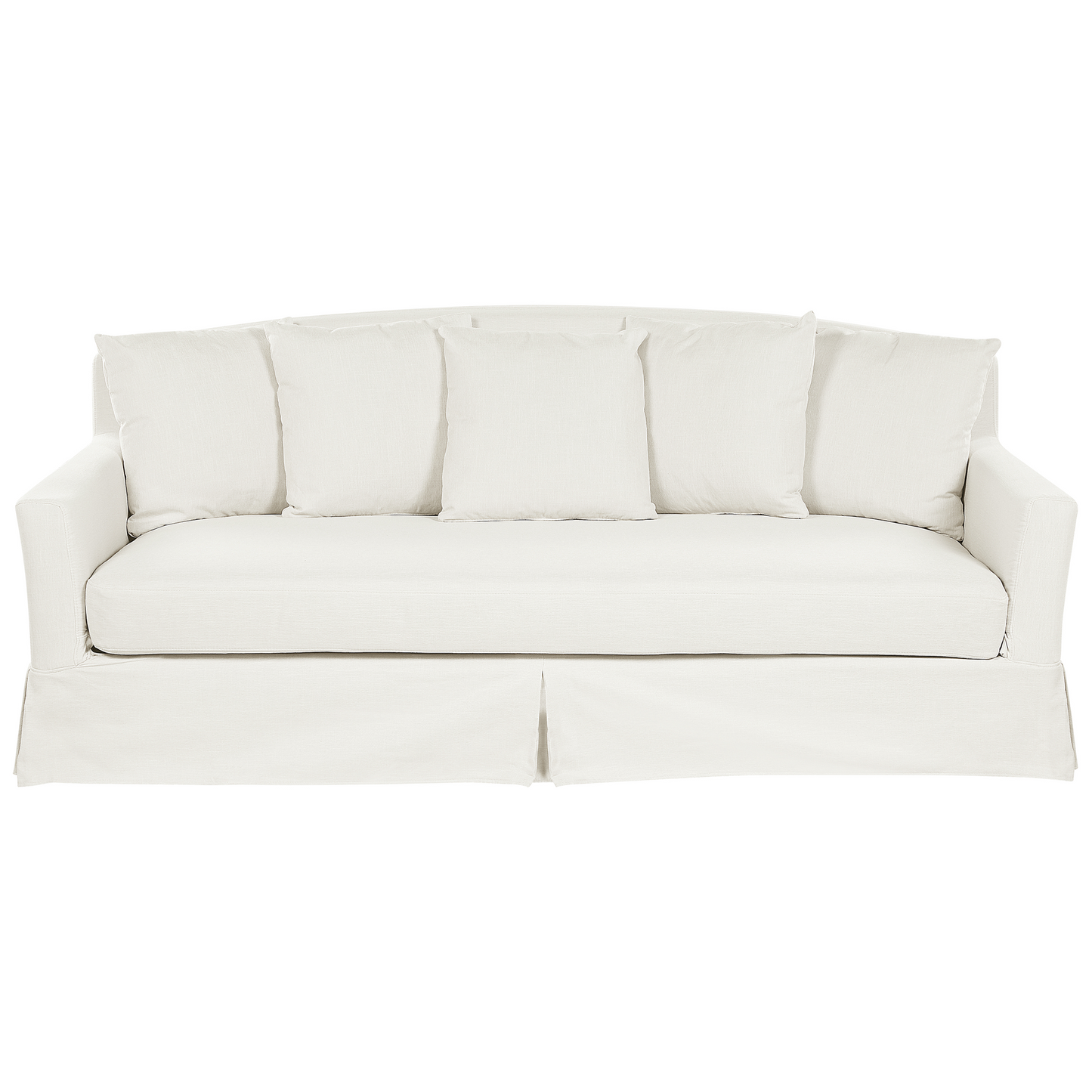 Sofa Slipcover Off White Polyester For 3 Seater Couch Rectangular Cover