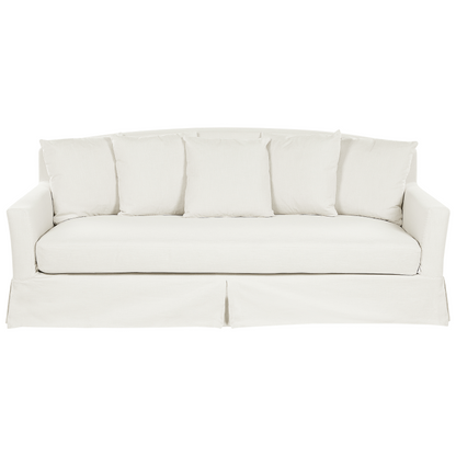 Sofa Slipcover Off White Polyester For 3 Seater Couch Rectangular Cover