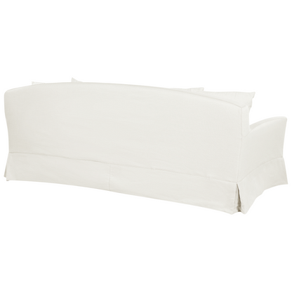 Sofa Slipcover Off White Polyester For 3 Seater Couch Rectangular Cover