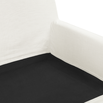 Sofa Slipcover Off White Polyester For 3 Seater Couch Rectangular Cover