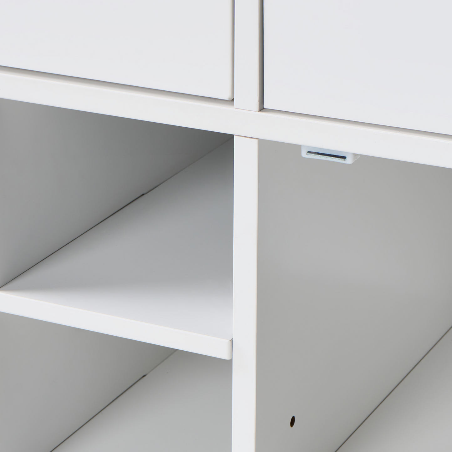 NovaHome White MDF Sideboard 2 Doors Drawers Wine Rack Modern