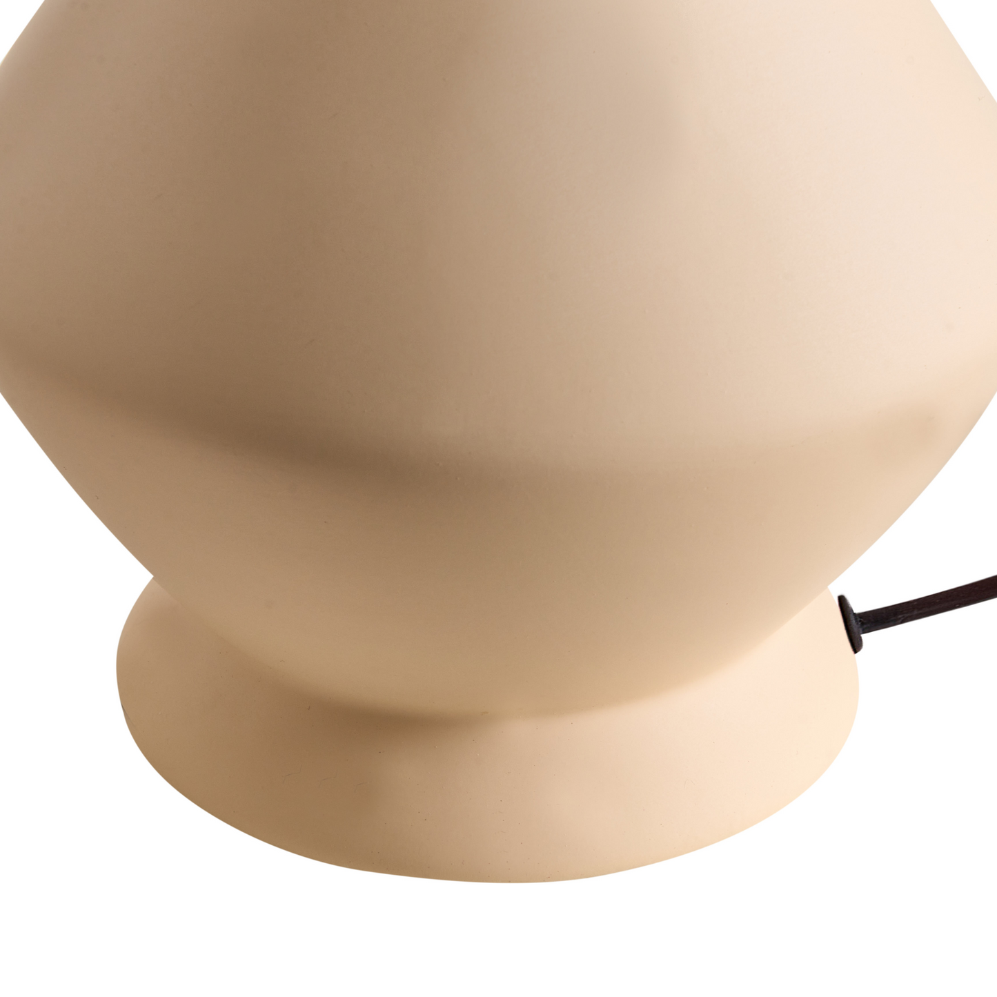 Beige Ceramic Two Handle Table Lamp Drum Shade