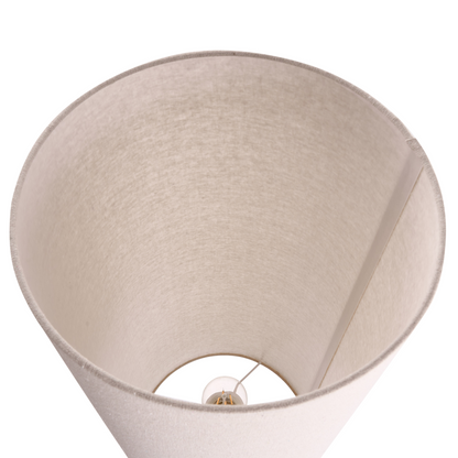 Beige Ceramic Floor Lamp With Tilt Fabric Shade