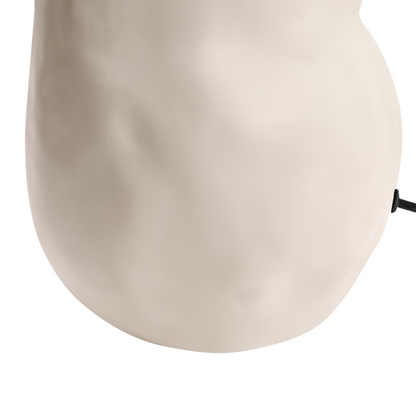 Beige Ceramic Floor Lamp With Tilt Fabric Shade