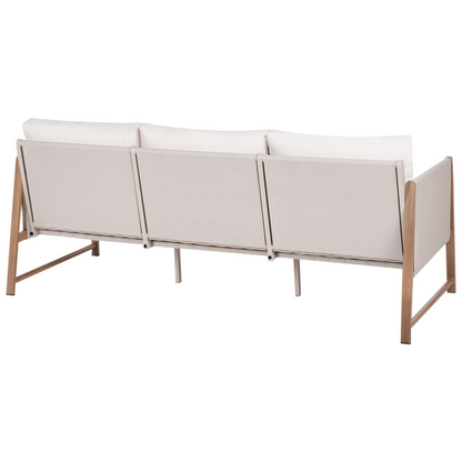 5 Seater Garden Sofa Set With Cushions Ottoman Glass Table