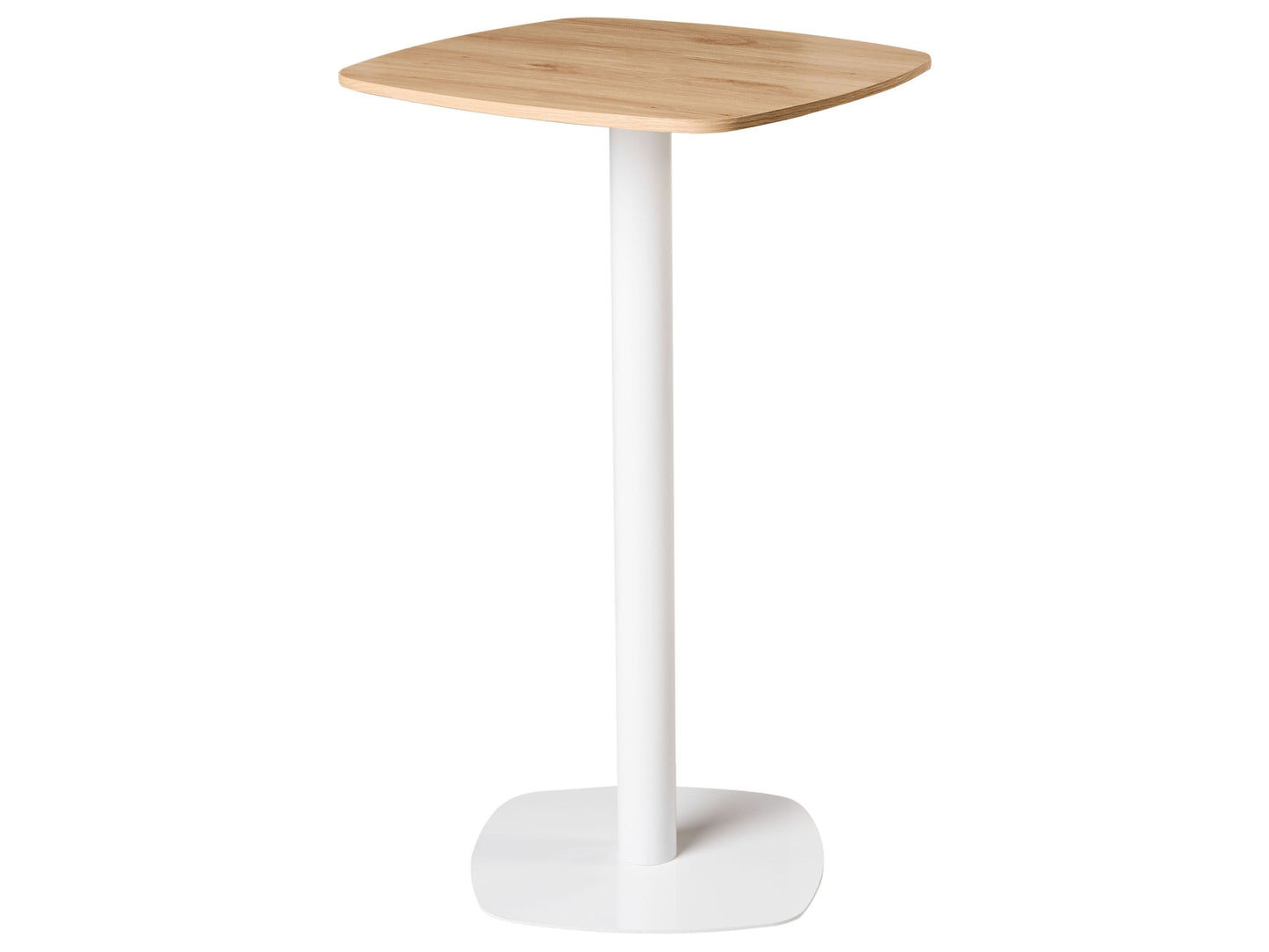 Garden Bistro Coffee Table Light Brown White Square Top 60 x 60 Metal