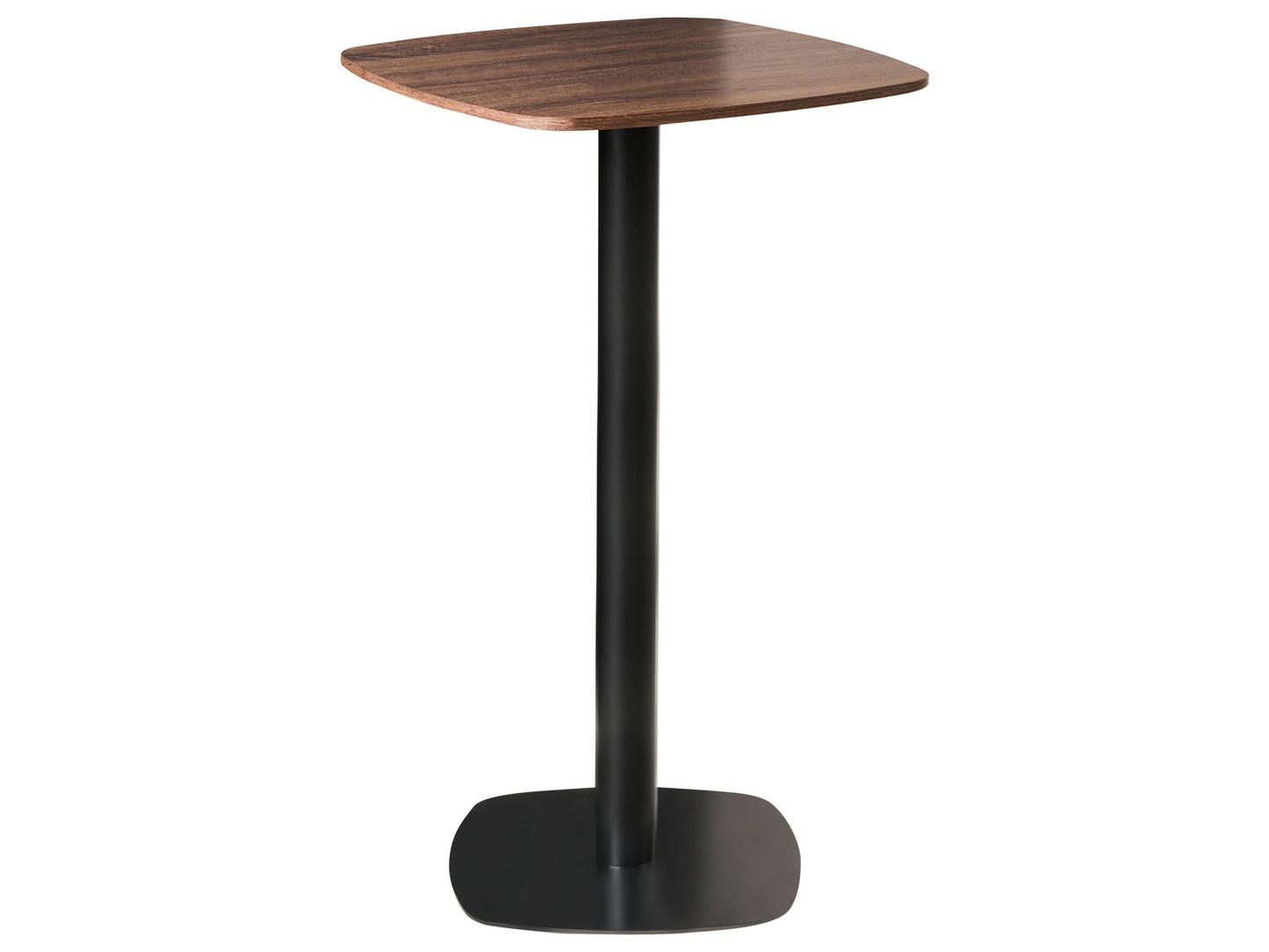 Garden Bistro Coffee Table Dark Brown Black Square 60 x 60 Metal Base