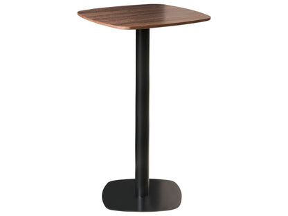 Garden Bistro Coffee Table Dark Brown Black Square 60 x 60 Metal Base