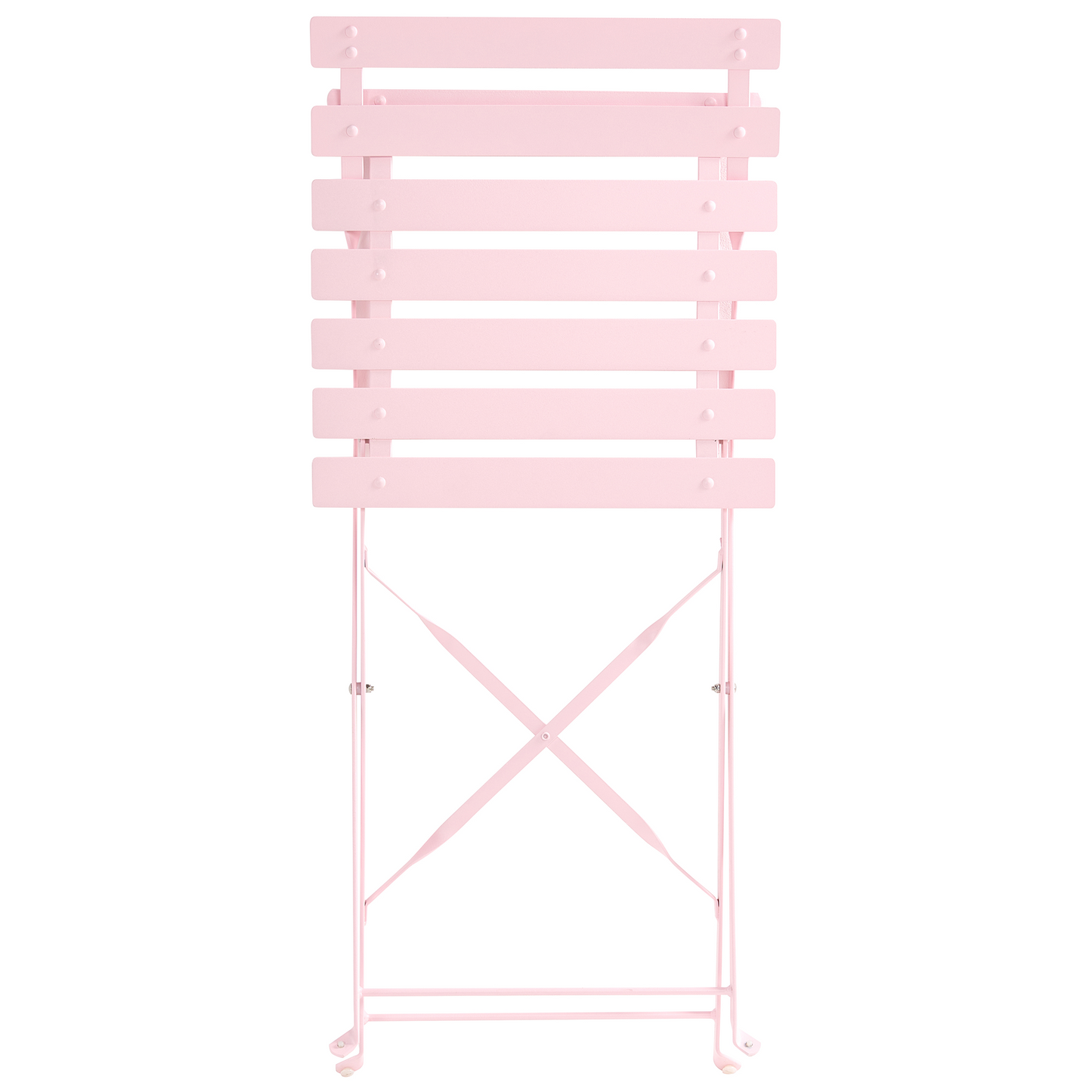 Garden Pastel Pink Steel Folding Table And Chairs Dining Set Storage